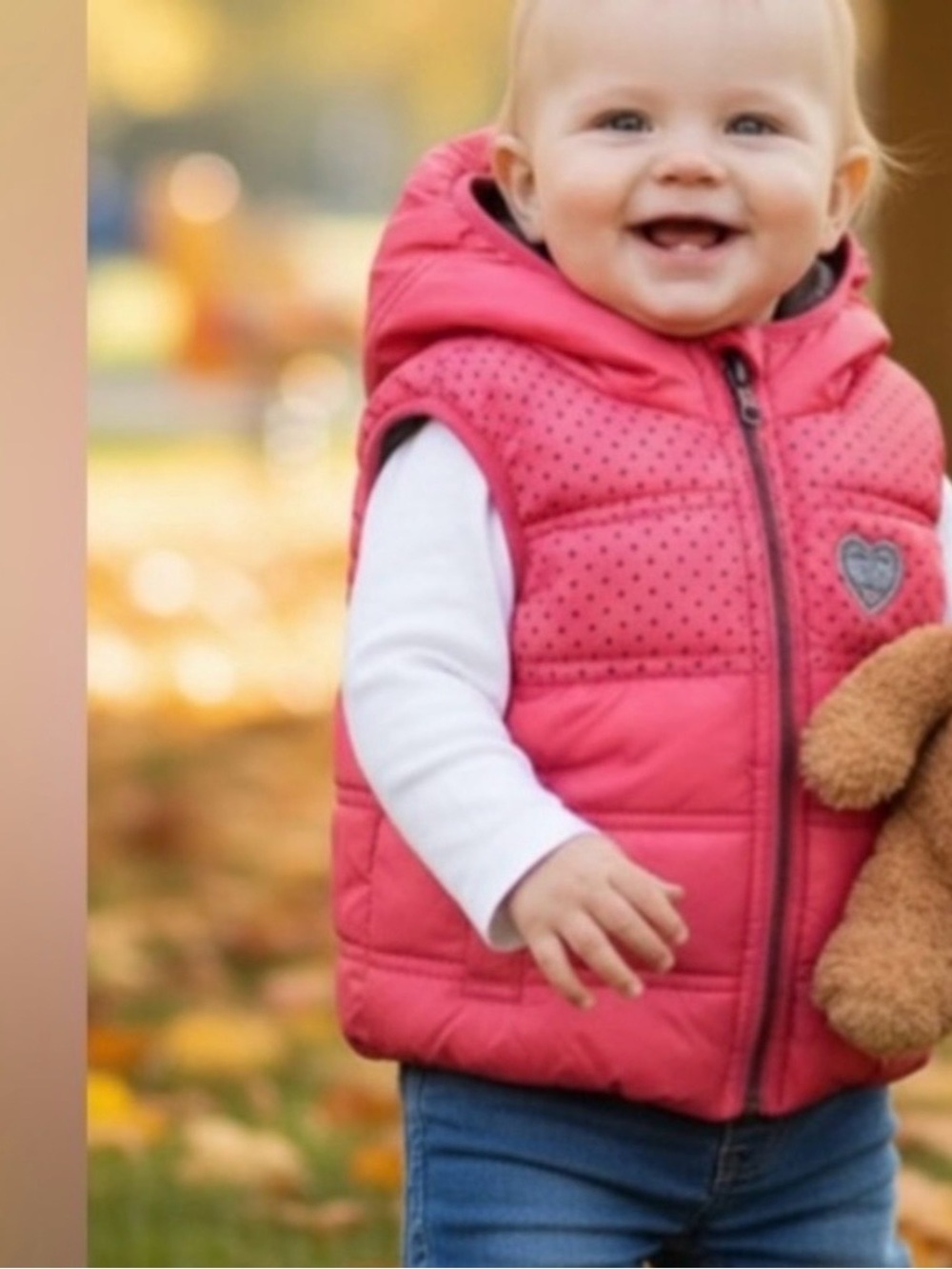 Pink Quilted Hooded Vest for Kids